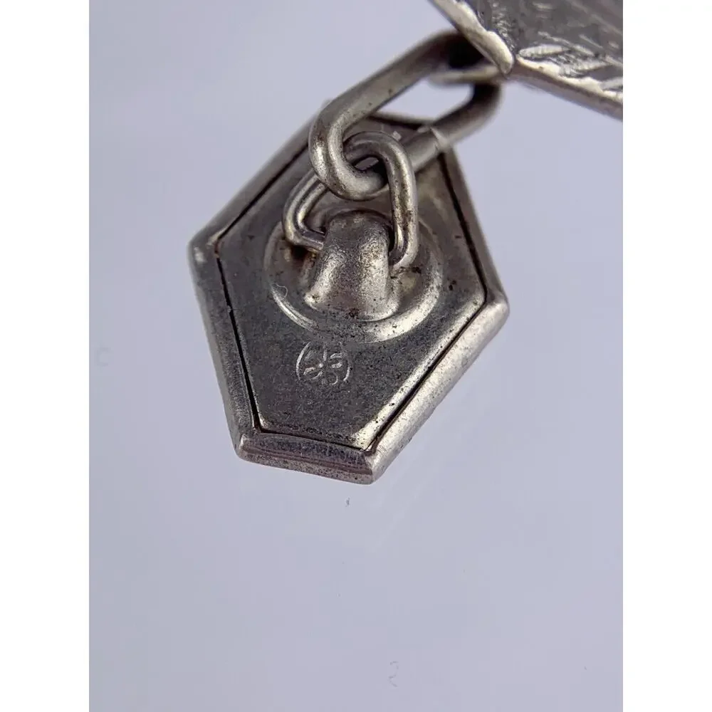 Antique Art Nouveau 925 Sterling Silver Cufflinks Double Swoops